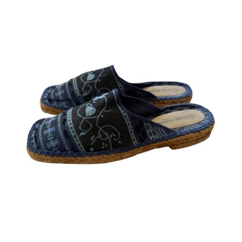 Andre Assous Silk Embroidered Espadrilles Size EU 40 US 9.5 - Picture 2 of 5